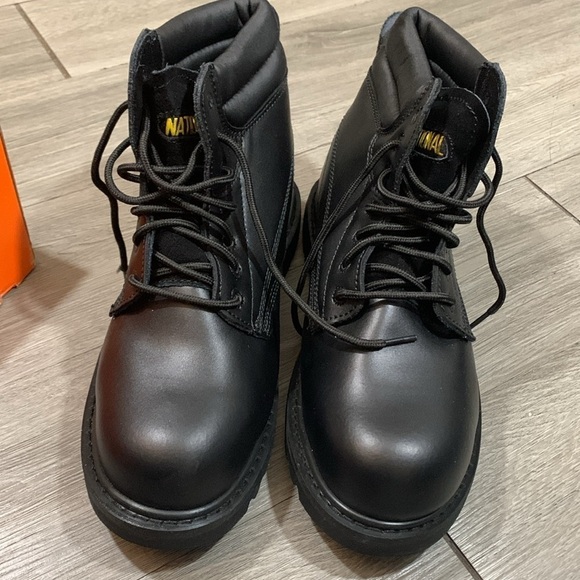 National Black‎ Leather Composite Toe Electric Hazard Boots New in Box Size 10 main image 6